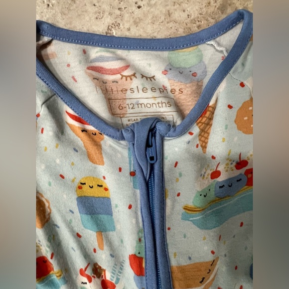EUC Little Sleepies Ice Cream Zippy 6-12 months - Picture 2 of 3